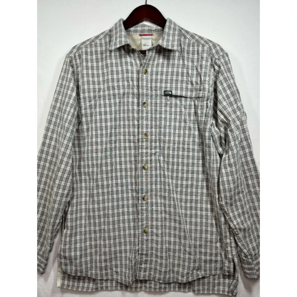 The North Face‎ Plaid Button Up Shirt Long Sleeve Vented Back Size Medium